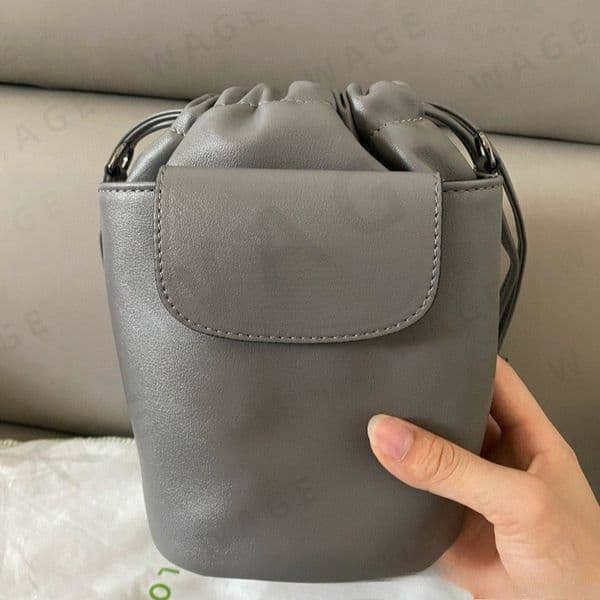 A97 2026 New Unique Design Drawstring Bucket Shaomai Bag, Versatile Shoulder Crossbody Cowhide Handheld Purse, Lucky Small Tote Designer Bag Women's Chic Everyday