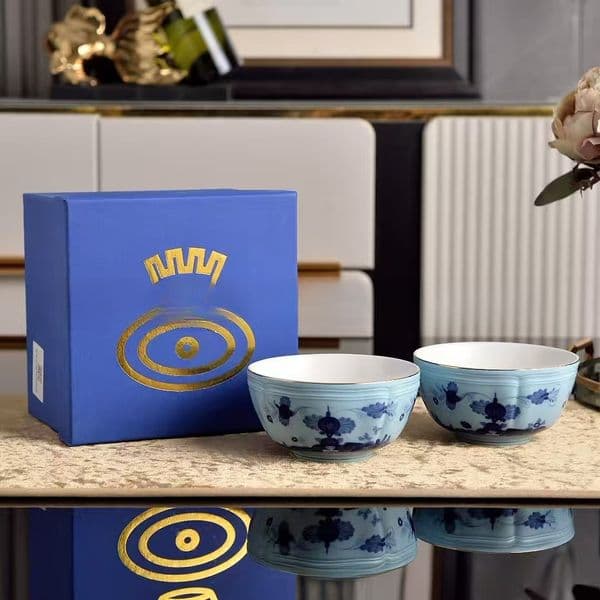 Italy 1735 Giorni European Retroaccessible Luxury Ceramic Bowl Tableware High-end Bowl 4.5 Rice Bowl Moved To A New Home