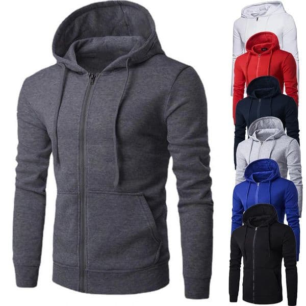 Autumn Men Sweatshirts Long Sleeve Jacket Hoodie Zipper Closure Jacket Male Hoodies Sweatshirt Slim Fit Male Clothing 260309