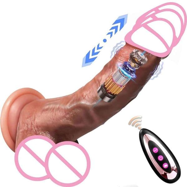 Thrusting Dildo Vibrator Sex Toys Realistic Dildos G Spot Anal Stimulation Remote Control Penis Adult Toy for Women Couple 26H0306