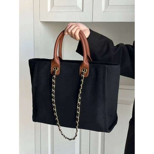 JIAERDI Retro Large Capacity Black Tote Women Autumn Vintage Canvas Casual Handbag Female Harajuku Aesthetic Shoulder Bag H260309