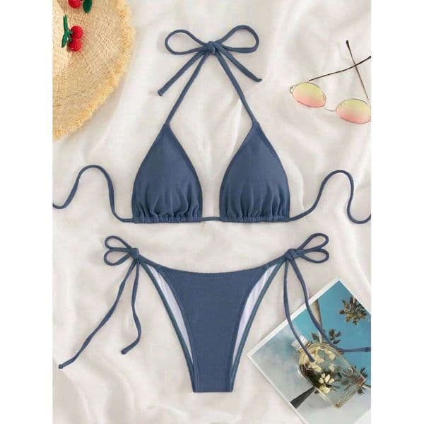Summer white mi-grid bikini set sexy mature spring seaside photo shoot suitable for women H260309