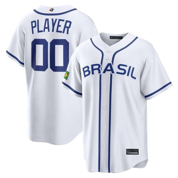 Custom S-6XL DIY Brazil Baseball 2026 World Jersey 31 Gabriel Barbosa 7 Gabriel Carmo 34 Murilo Gouvea 1 Vitor Ito 66 Hugo Kanabushi 2 Felipe Koragi Contreras Lemos