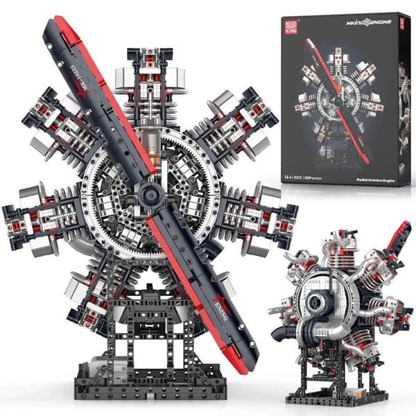 3089pcs Military Aircraft Engine Model Building Set STEM Engineering Toy Kit Display Collection Suitable for Teens & Adults C260306