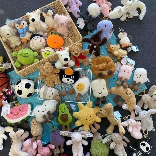 high quality Kawaii Plush Toys Cartoon Dolls Childrens Novelty Funny Keychain For Hanging On Bags Kids Boys Girls Christmas Gifts