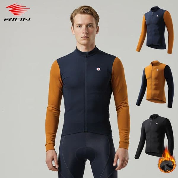 RION Cycling Jackets Mens Coats Winter Thermal Fleece Windbreaker Waterproof MTB Bicycle Clothing Bike Jacket Motorcycle Riding 260306