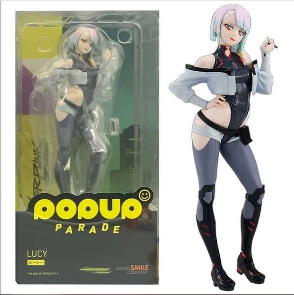 22CM Game Cyberpunk: Edgerunners Lucy Figure Standing doll Anime Model Toys Gift Doll Collection Decoration PVC X260304