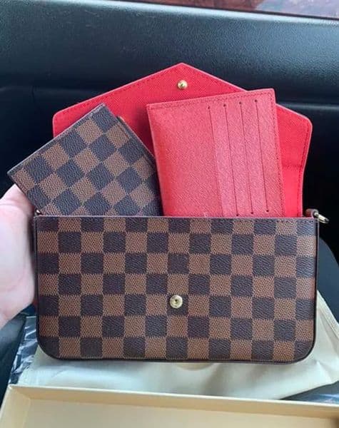Luxurys Designer 3 Multi FELICIE POCHETTE Chain Handbags brown Grid Crossbody Purse Fashion Women Shoulder Bags Lady The Totes Bag Wallet Female backpack