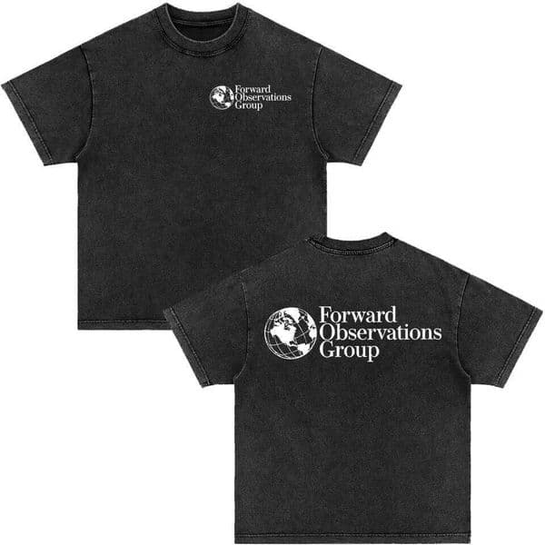 Forward Observations Group Logo Washed T-shirt Men Women Clothing Fashion Vintage T-Shirts Punk Gothic Short Sleeve T Shirts Z260310