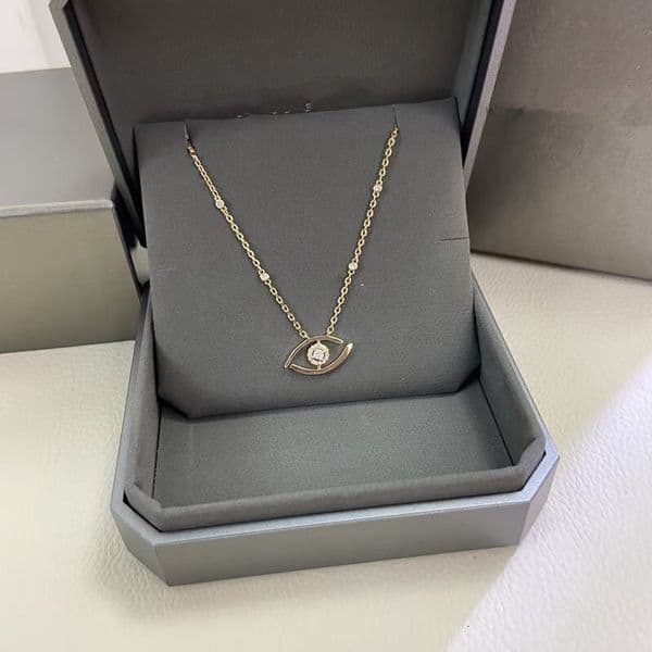 designer jewelry messikass necklace Lucky Eye Necklace for Women French Style Design Sliding Chain Set