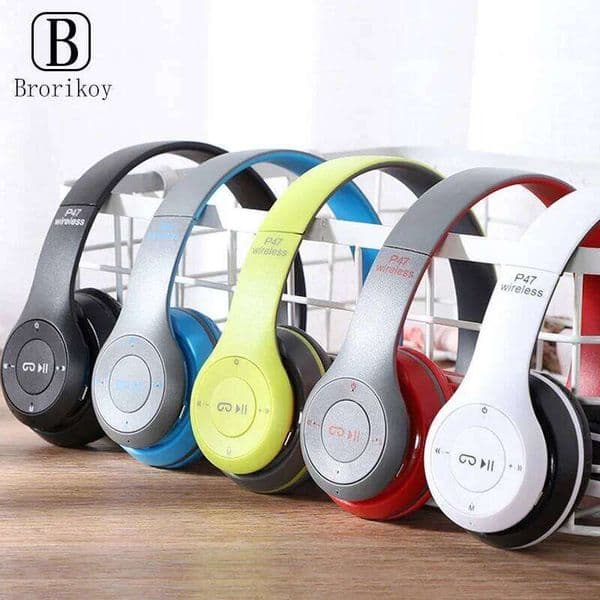 P47 Wireless Headphones 5.0 Earphones Foldable HIFI Stereo Bass Music Gaming Kid Girl Earphone for iPhone 26W0310