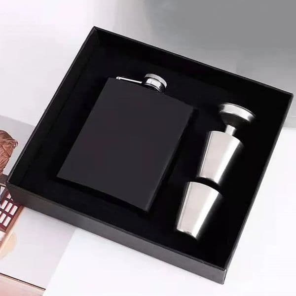 8oz/220ml Portable Flagon Hip Flask set with cup for Whiskey Vodka Wine Pot Alcohol outdoor gift box Drinking Bottle tools 260302