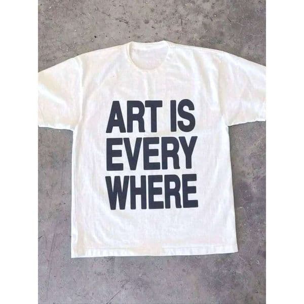 Art Is Everywhere Graphic T-shirt Vintage Women's Y2k Punk Casual T-Shirt Women Gothic Tops Tee Streetwear Unisex Tees Shirt Z260306