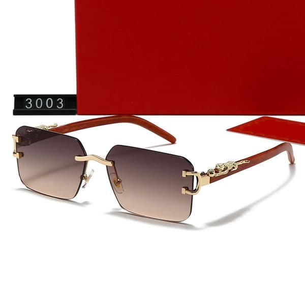Luxury Sunglasses UV400 Protection Sunglasses For Women Men Smoky Gray Lens Gold Tone Metal Frame Designer Sunglasses With Box