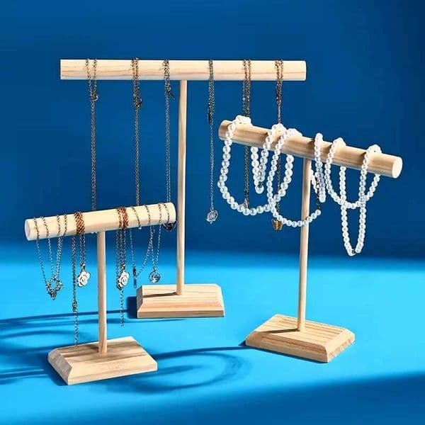 T-Shaped Necklace Stand Bracelet Storage Rack Jewelry Organizer Display 26W0310