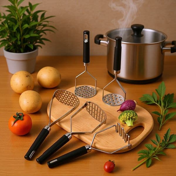 430 stainless steel thickened kitchen gadget household large-sized masher potato press potato mashing tool