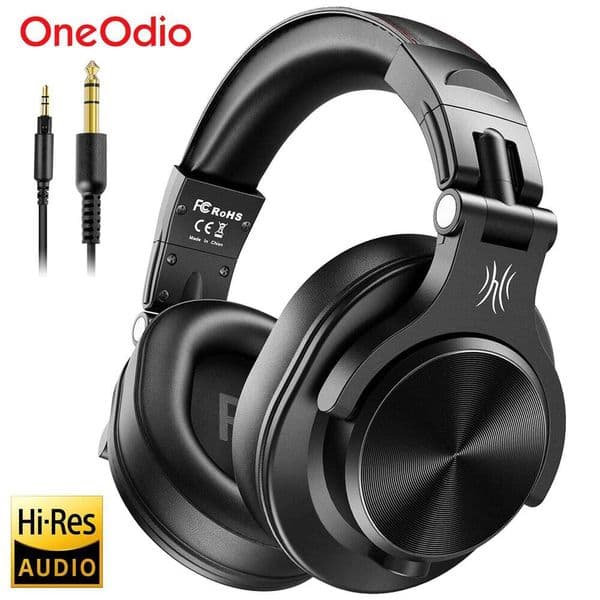 Oneodio A71 Wired HiFi Headphones With Mic Over Ear Stereo Hi-Res Headset Studio DJ Headphone For Recording Monitor 3.5/6.35mm 26W0310