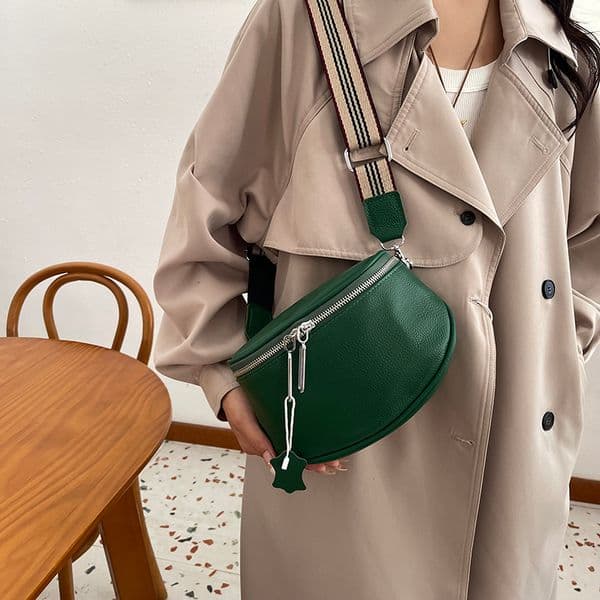 Vintage Leather Crossbody Bag for Women - Genuine Calfskin Shoulder Purse Classic Cowhide Retro Handbag with Adjustable Strap