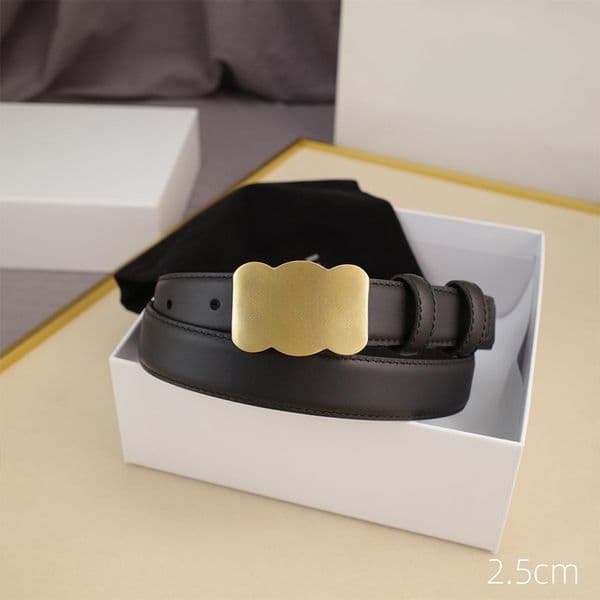 Designer Belt Men Fashion Belt Womens Luxury Belts Classic Smooth Buckle Leather Belt 2.5cm 1.8cm Width High Quality Come With Gift Box Length Daily Outfit