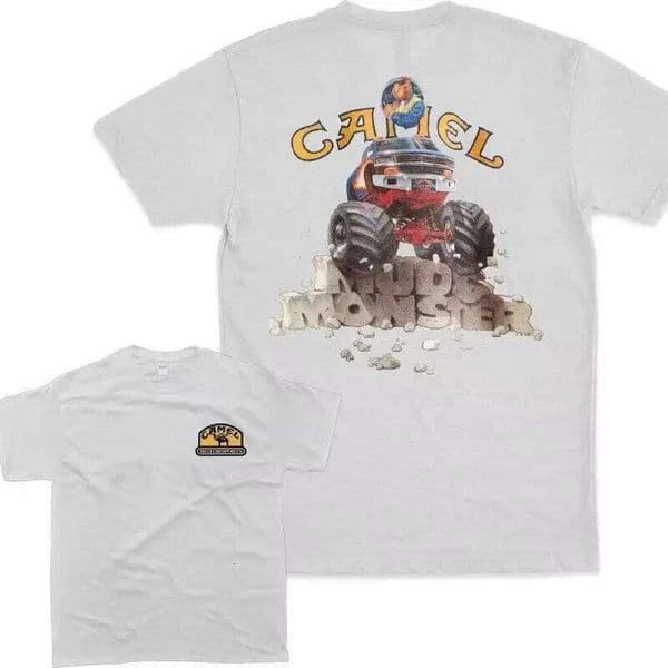 Retro Car Camel Cigarettes T-Shirt Vintage Cotton Summer Tops Tee Short Sleeve Streetwear Casual Loose Clothing Unisex J260306
