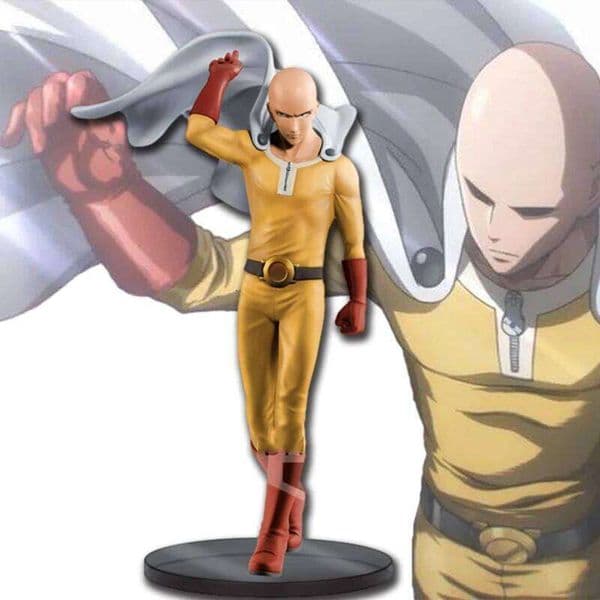 18CM Anime ONE PUNCH-MAN Bald Saitama Tatsumaki Standing Figure Model Toy Static Collection Desktop Ornaments PVC X260304