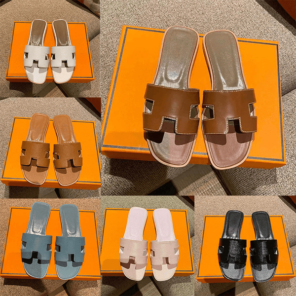 Designer Womens slippers fashionable floral slippers leather ladies sandals summer flat shoes fashion beach women slippers letter drag beach 10A Designer Sandals
