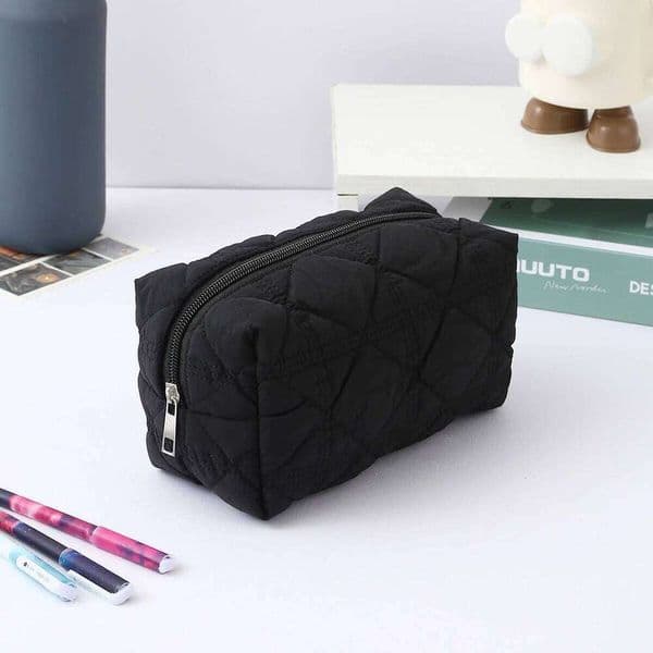 Fashionable Simple Solid Color Pencil Case, Portable Outdoor Bag, Stationery Organizer, Desktop Storage Supply, Gift 26Y0310