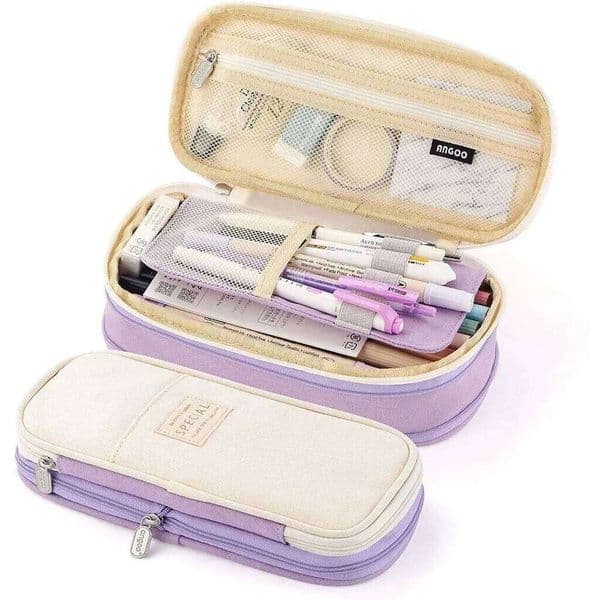 Cute Foldable Case Large Capacity Pencil Bag Pen Holder Stationery Desk Organizer Kawaii School Supplies for Students 26Y0310
