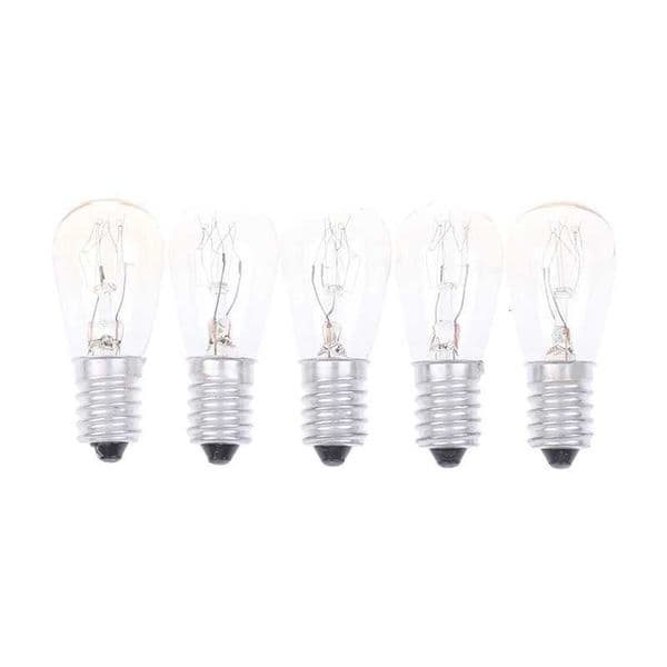 5 Pcs E14 Salt Lamp Globe Bulb 10/15/20/25W 220V-230V Incandescent Bulbs Refrigerator Oven Light Bulbs Replacement Bulbs H260310