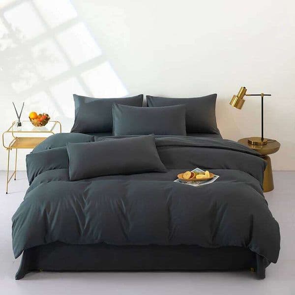Bonenjoy Bedding Solid Color Sheet Brushed Bedclothes Single/Double/Queen Size Bed Linen Home Quilt Cover Set L260601