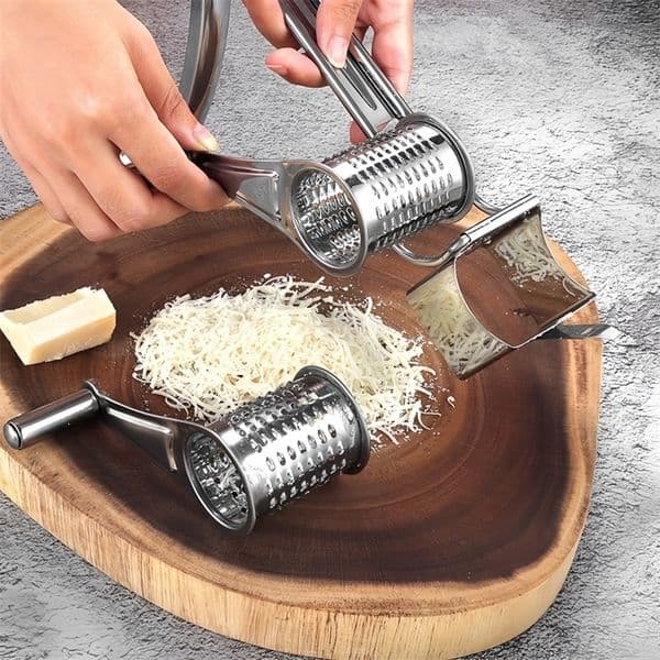Stainless Steel Cheese Grater Hand Cranked Multifunctional Vegetable Chocolate Carrot Nut Slicer Fast Efficient Kitchen Tools 260228ww