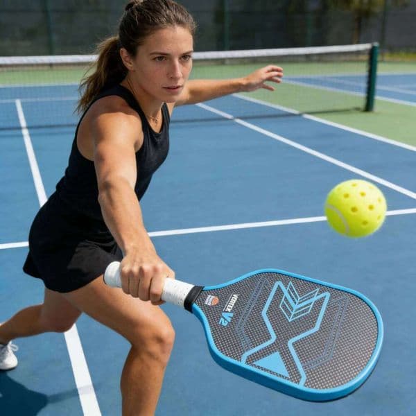1pc, The new pickleball racket cold-pressed titanium wire matte surface 16mm blue unisex 26H0309