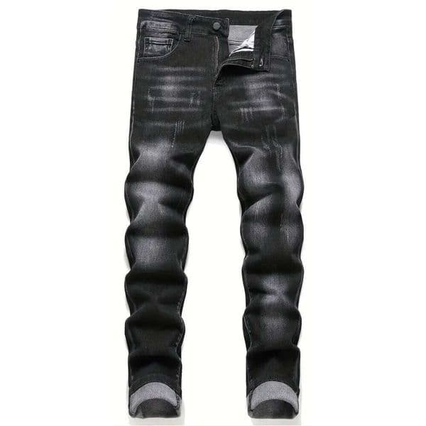Men's Stretchy For Men Simple Slim Casual Straight Fashion Classic Pants Cargo Denim Jeans Solid Streetwear Trousers C260310