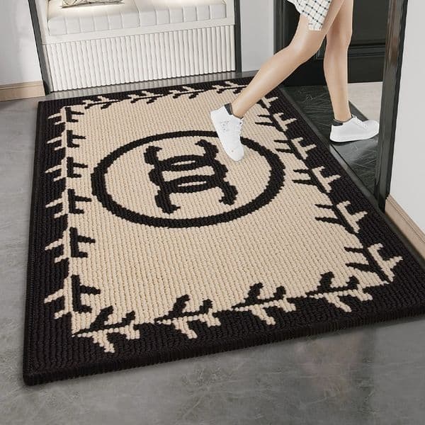 Hot selling Light luxury high-end door floor mat dirt-resistant and leave-in household water-absorbing dust removal carpet non-slip door mat foot mat