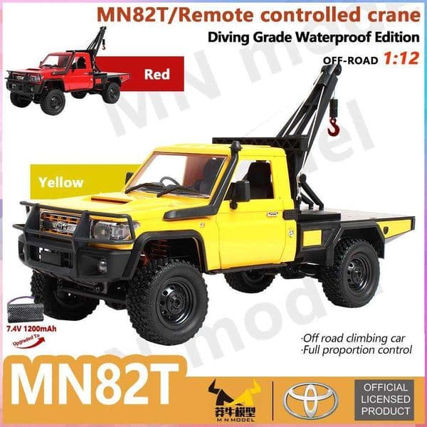 NewMN82T Electric 1/12 RC Climbing Vehicle 4WD 2.4G Simulation Crane Model Remote Control Car Toys 26H0310