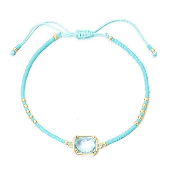 Colorful Clear Gemstone Charm MIYUKI Glass Beads Strands Bracelet Summer Beach Jewelry