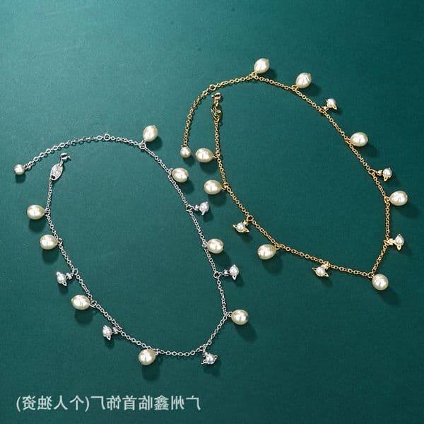 vivianely westwod necklace High Version Dowager Baroque Irregular Small Saturn Pearl Necklace for Women Versatile Necklace