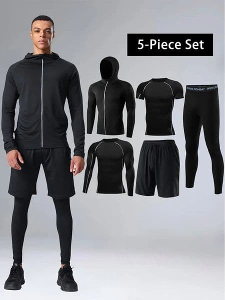 Mens running suit sports and fitness clothes professional marathon morning run autumn quickdrying 260228