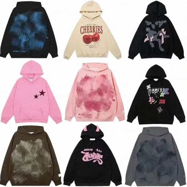 2026 New Designers' Fashion Luxury Brand Autumn Hip-hop Street Graffiti Hoodie - Men's And Women's Universal Retro Casual Sporty Couple's Style Shirt K7jx#
