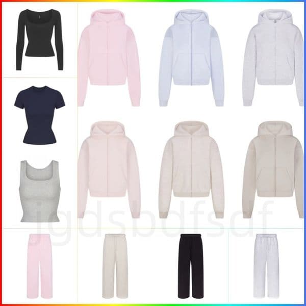 Sets Women's Set Outfit Classic ZipUp Hoodie Pink Jacket Full Zip + Pants Sweatpants Sweat Long Clothes Outfit Sports Sportswear Yoga S-L