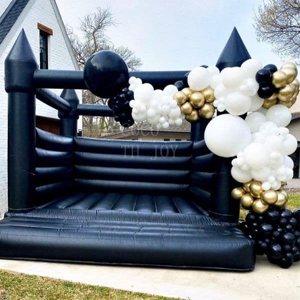 Free Shipping Safe and Stylish White/Black Kids' Inflatable Bouncing Castle for Indoor & Outdoor Enjoyment
