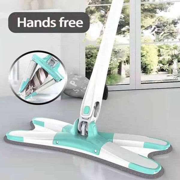 360Rotatable Flat Household Lazy Cleaning Tools X-type Floor Hand-free Spin Squeeze Mop 26H0310
