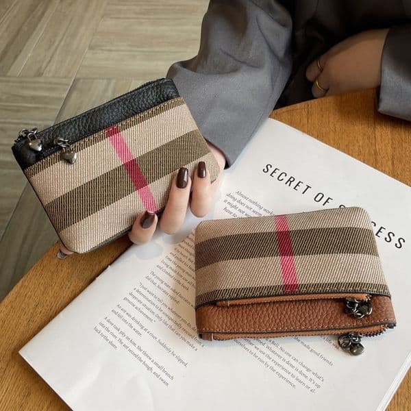 Free Shipping 2026 Hot Multi functional Card Bag Leisure Fashion Designer Handbag Trendy Classic Grid Coin Purses for Women