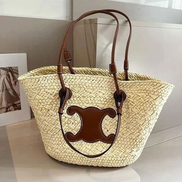 Beach bag 10A Straw bag Designer Bag Tote Bag luxury bag Fashionable beach travel bag Large shoulder bag Spring and Summer Vacation and Leisure Bags