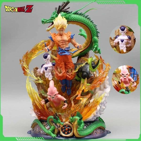 Dragon Ball Figure Son Anime Figurine 23cm Super Saiyan Goku Statue Shenron Frieza Buu Cell Models Collectble Toys Gifts Gk C260309