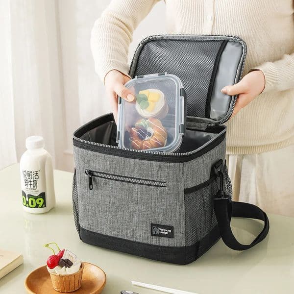 Large Capacity Thermal Insulation Bag Outdoor Office Commute Fruits Bento Storage Lunch Beer Beverage Cooler 260304BJ