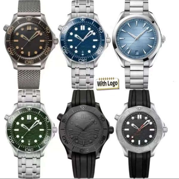 Mens watch 150M 300M Styles designer watches high quality Stainless steel rubber automatic movement Wristwatches reloj orologio montre de luxe with box 63