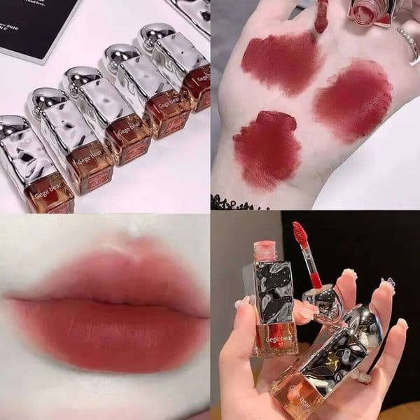 Gege bear Velvet Silky and Non-stick Advanced Color Rendering Gegebear Matte Lip Glaze Z260310