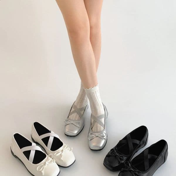 2026 Spring Women Ballet Flats Concise Square Toe Shallow Slip On Ladies Shoes Eelgant Dress Mary Jane Shoes 260306