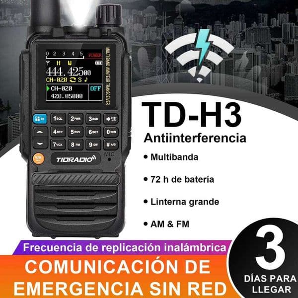 TIDRADIO TD H3 Walkie Talkies Long Range Programming Air Band Tow Way Ham Radio Wireless Set USB Rechargeable GMRS 26Y0311